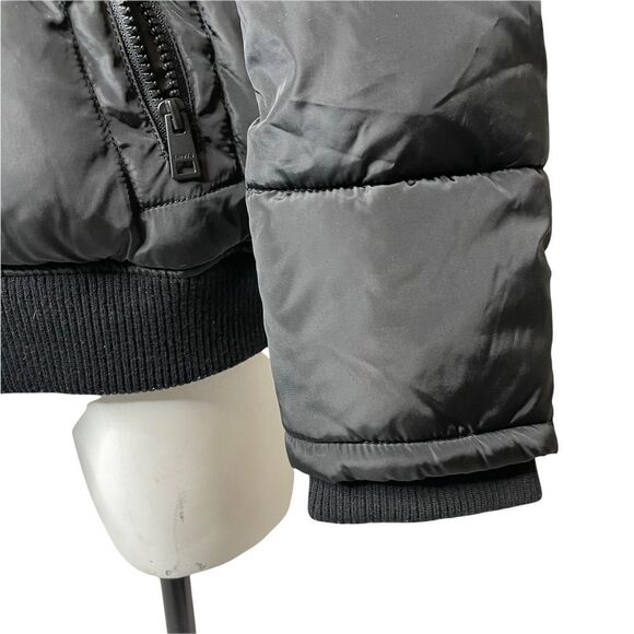 Levi's Faux Fur trim Snorkel Bomber jacket Medium black - Picture 8 of 13